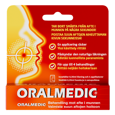 Oralmedic-emballasje – engangsbehandling som lindrer smerte ved aftesår