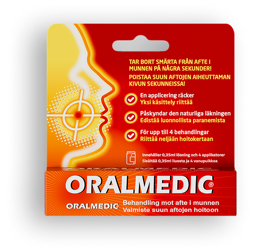 Oralmedic-emballasje – engangsbehandling som lindrer smerte ved aftesår